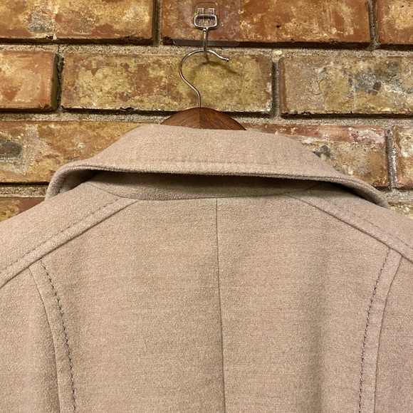 H&M tan dress pea coat size 8 - Picture 8 of 12